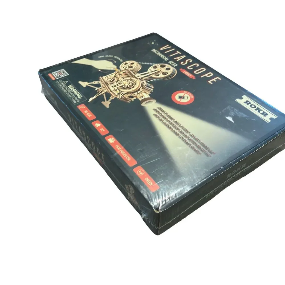 ROKR Vitascope LK601 3D Wooden Film Projector Puzzle New Sealed 183pc